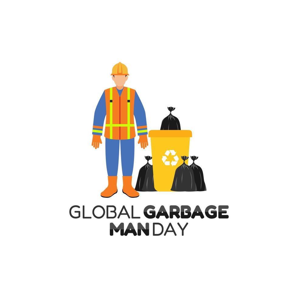 vector graphic of global garbage man day good for global garbage man