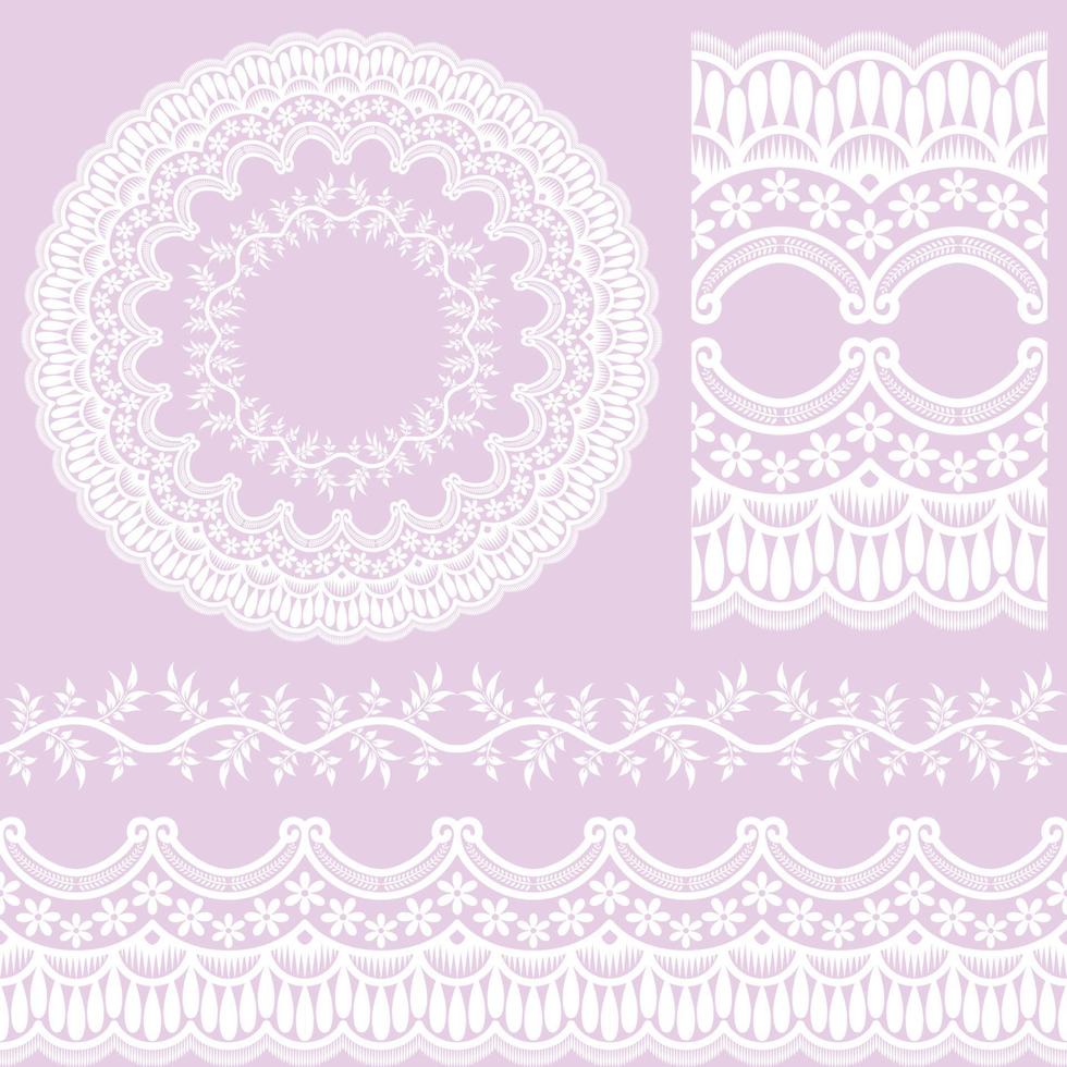 conjunto de marco floral vectorial vector