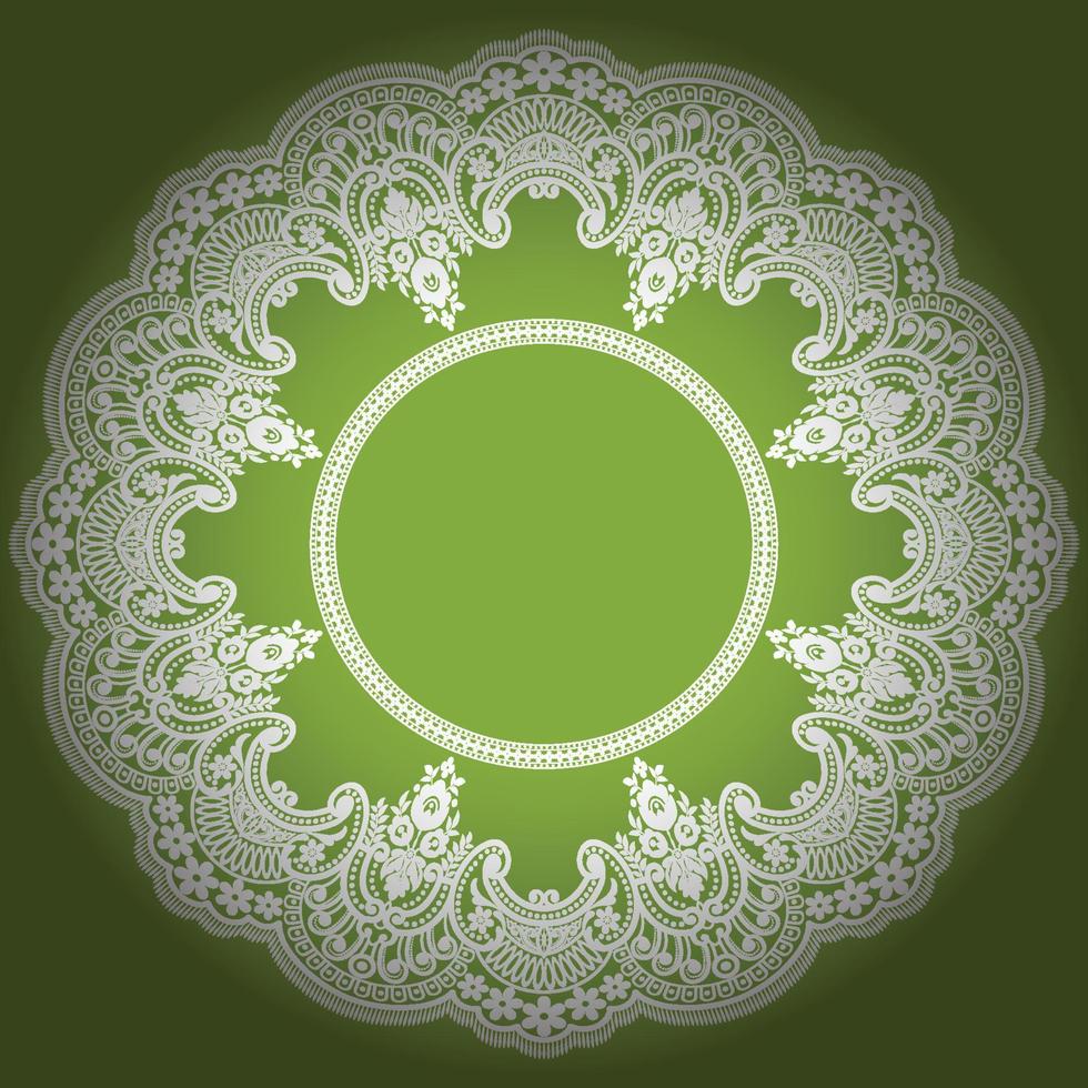 Ornamental round lace pattern vector
