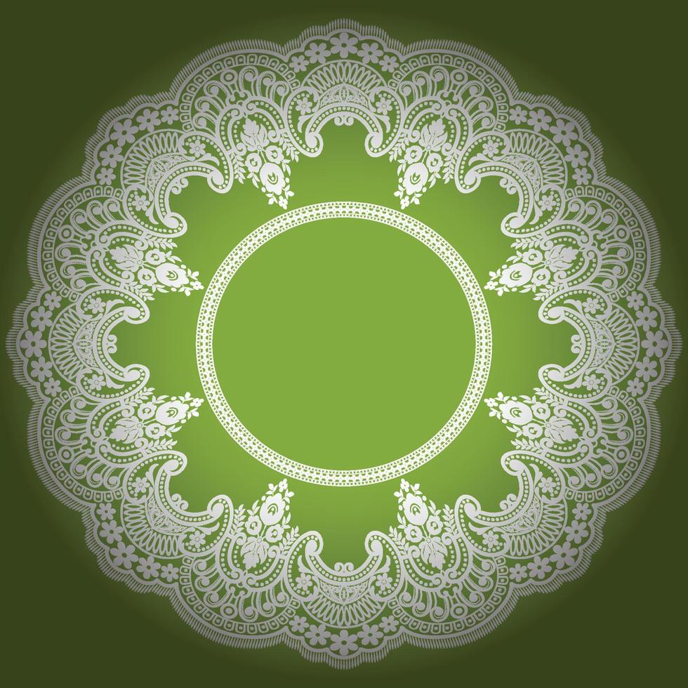 Ornamental round lace pattern vector