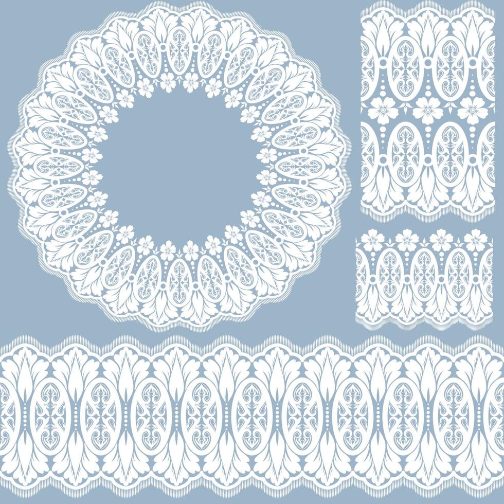 conjunto de marco floral vectorial vector