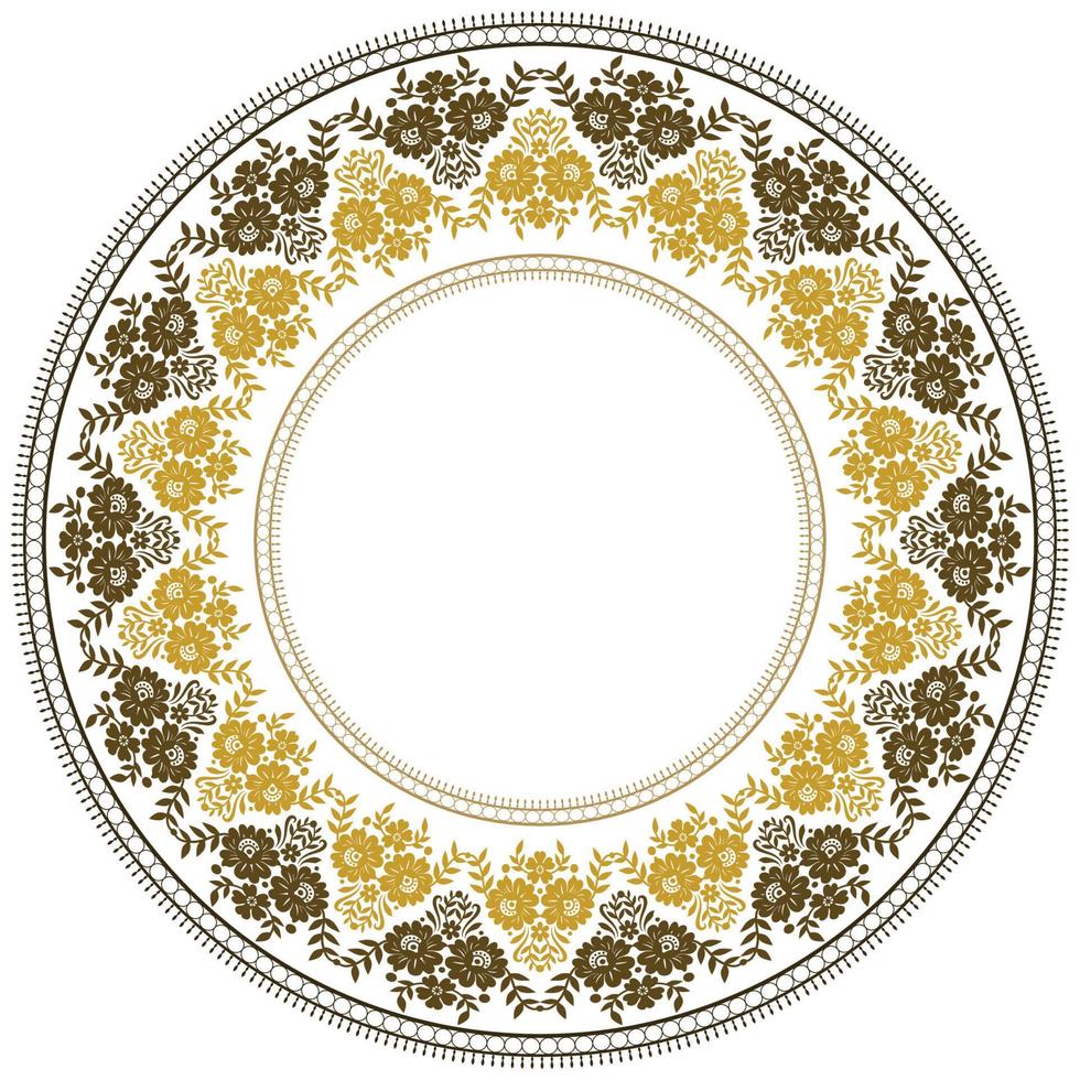 Ornamental round lace pattern vector