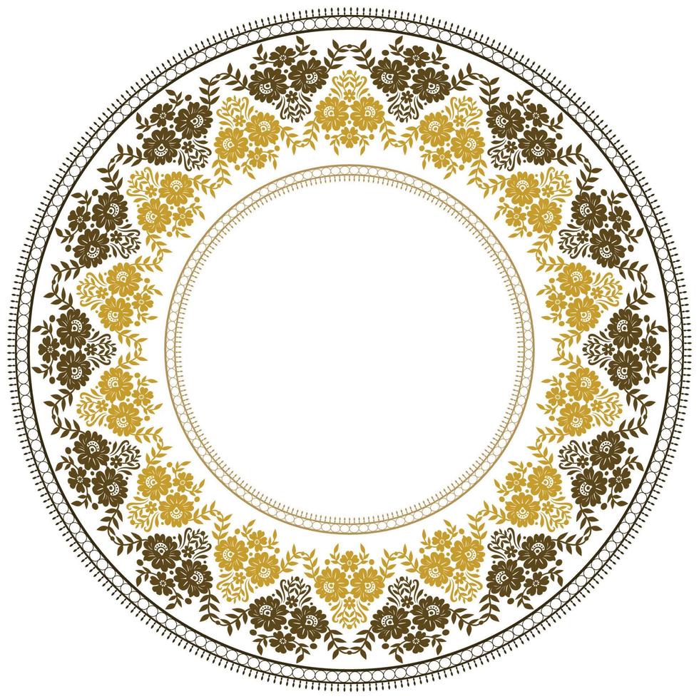 Ornamental round lace pattern vector