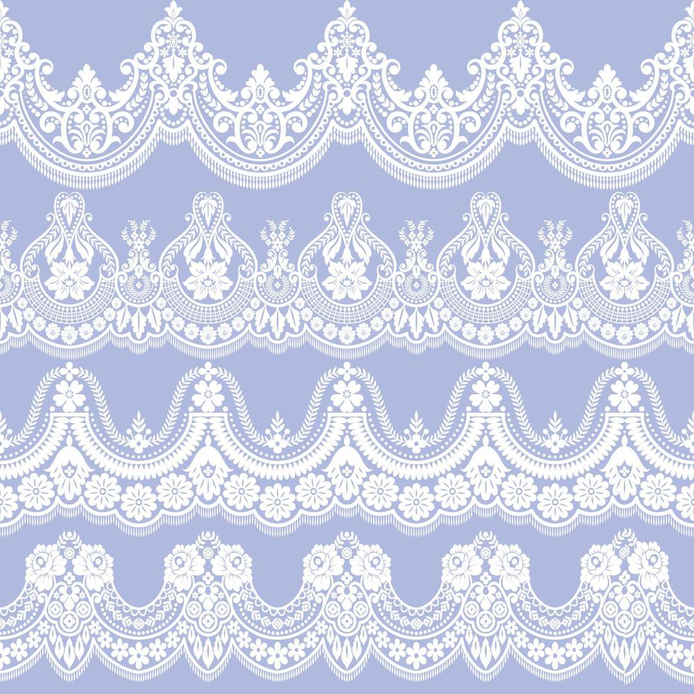 Seamless lace set vector