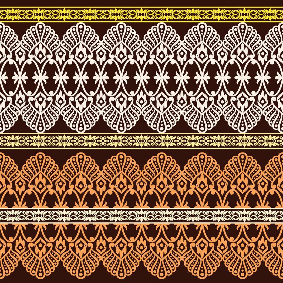 seamless damask pattern vector