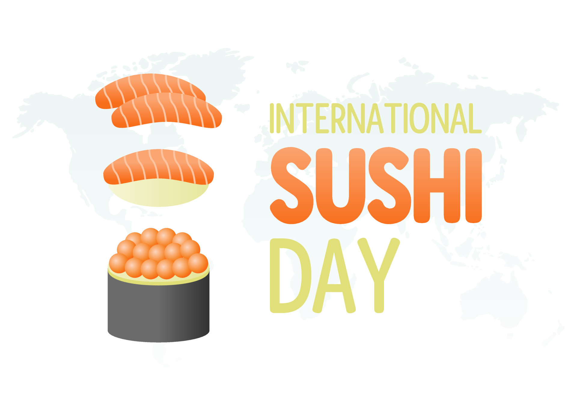 vector graphic of international sushi day good for international sushi
