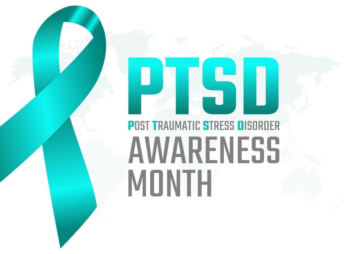 vector graphic of PTSD awareness month good for PTSD awareness month celebration. flat design