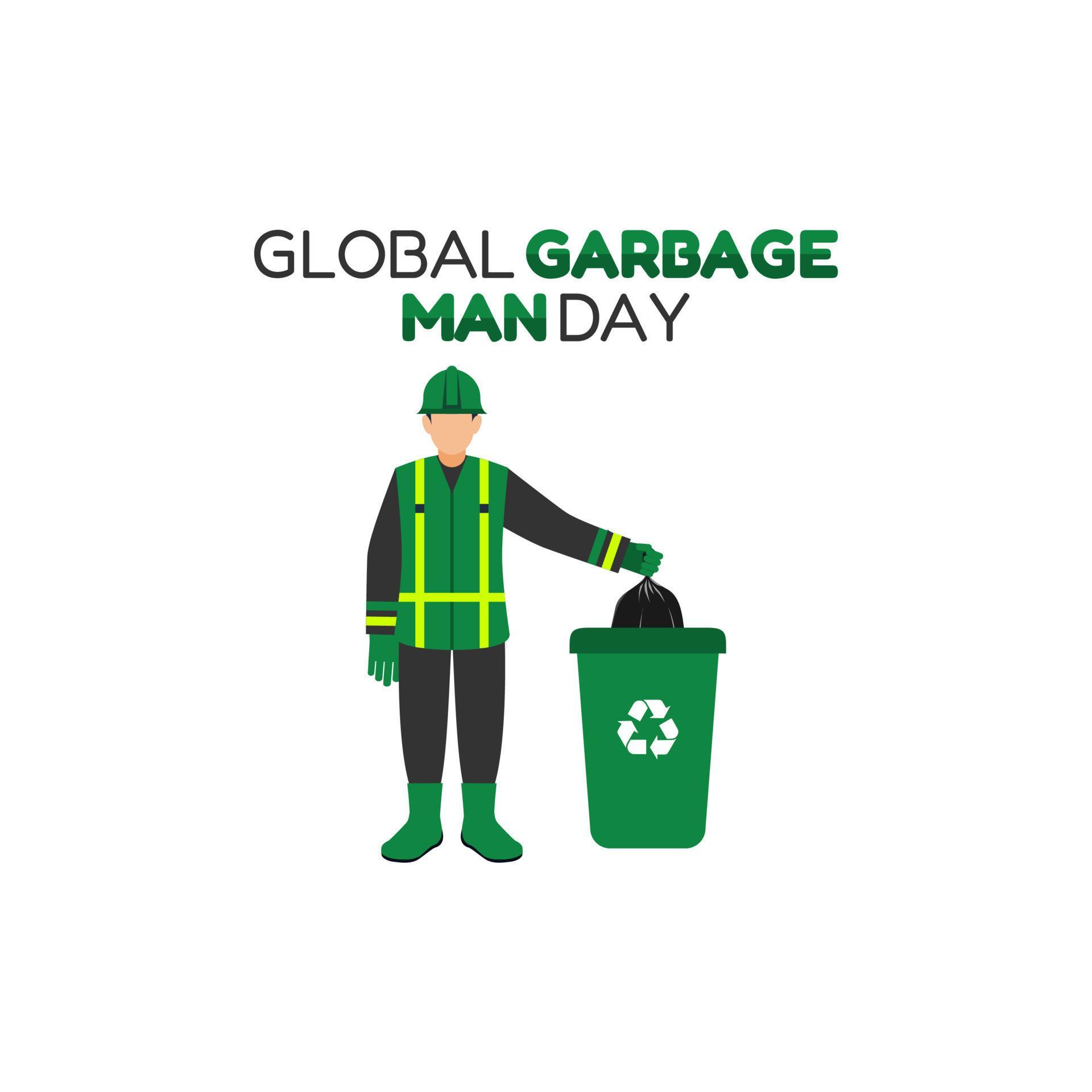 vector graphic of global garbage man day good for global garbage man