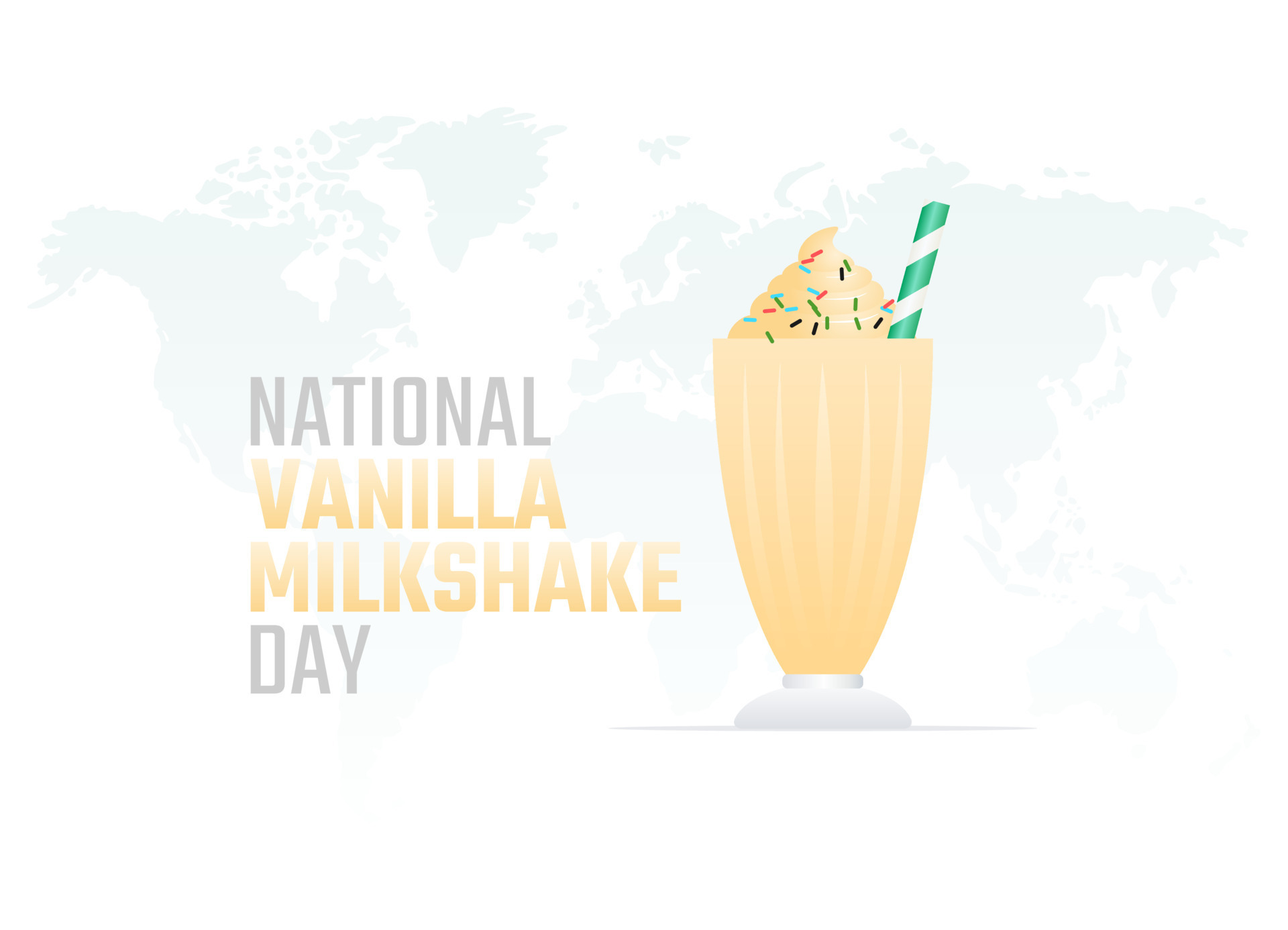 vector graphic of national vanilla milkshake day good for national