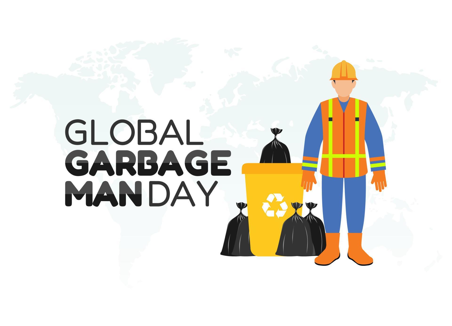 vector graphic of global garbage man day good for global garbage man