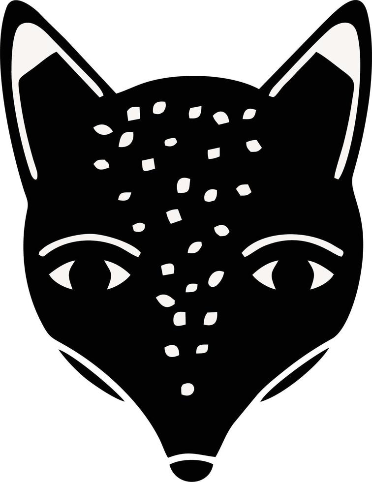 fox head vector art