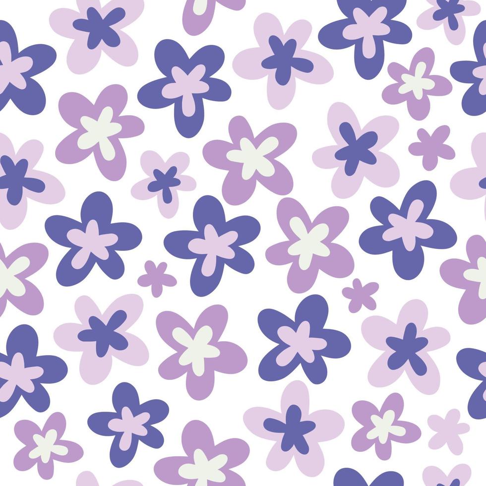 Garden flower, plants ,botanical ,seamless pattern vector design for fashion,fabric,wallpaper and all prints on white background color. Cute pattern in small flower. Small very peri color flowers