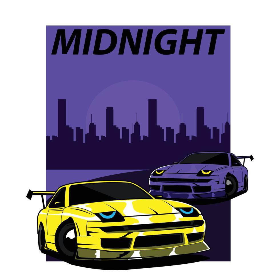 racer night on city vector