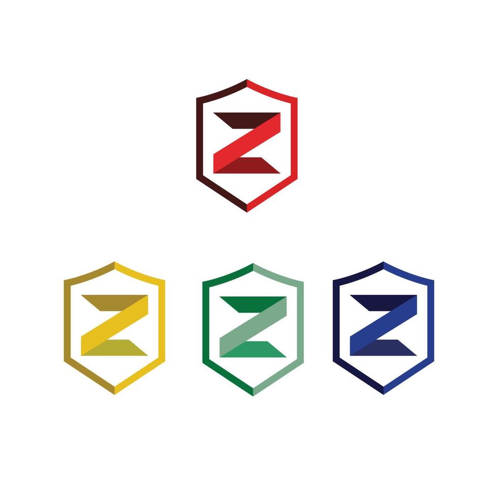 letter z logo set vector