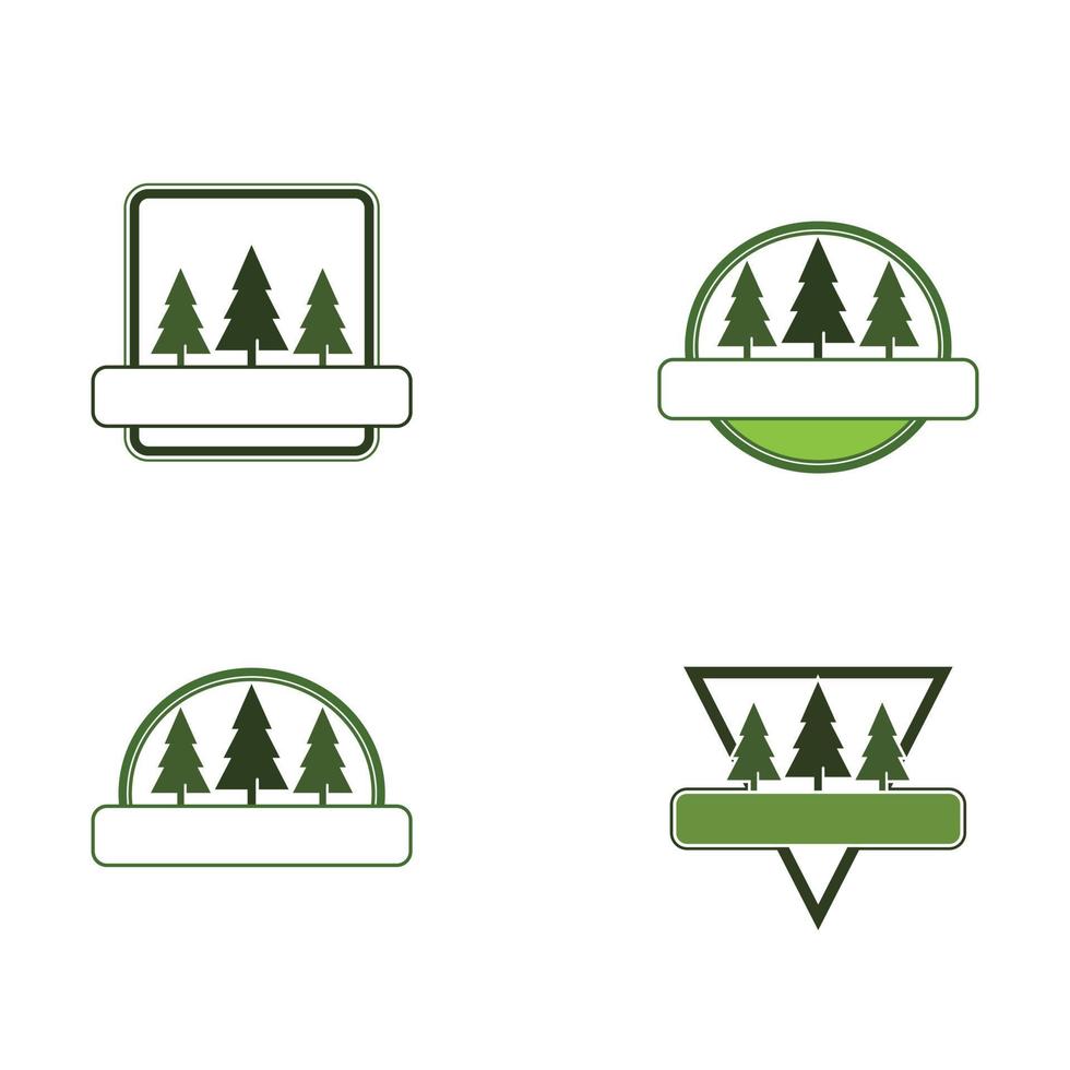 ilustración de bosque de pinos vector