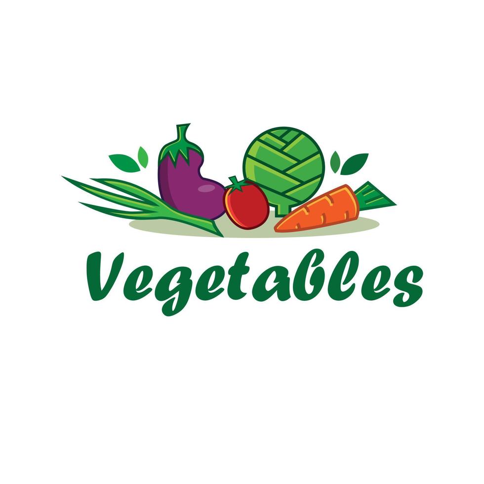 ilustración de alimentos vegetales vector