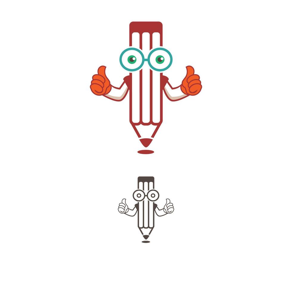 pencil cartoon illustration vector