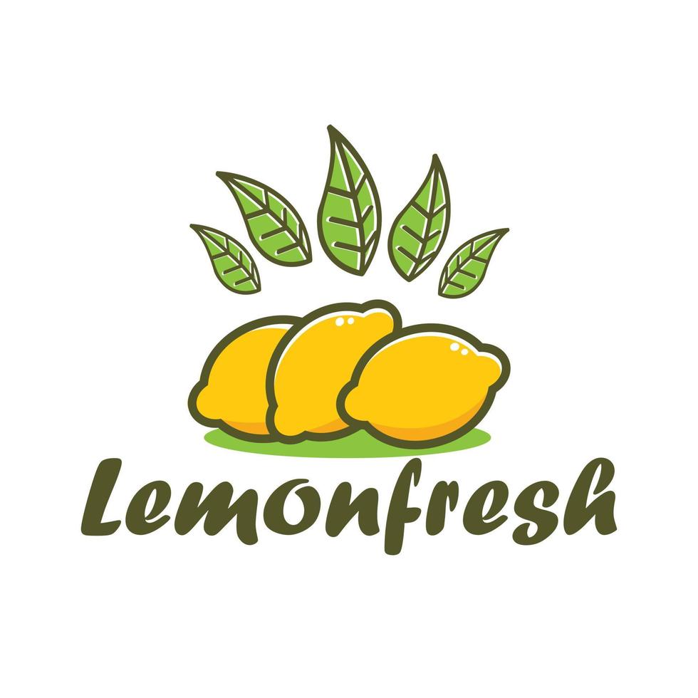 lemon fresh logo vector