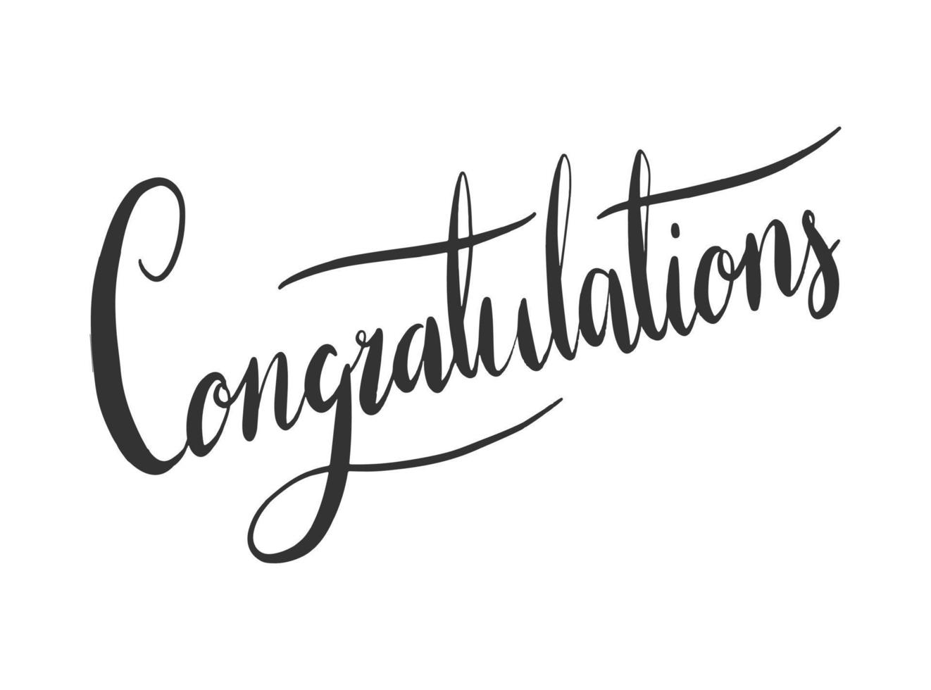Congratulations greeting sign vector