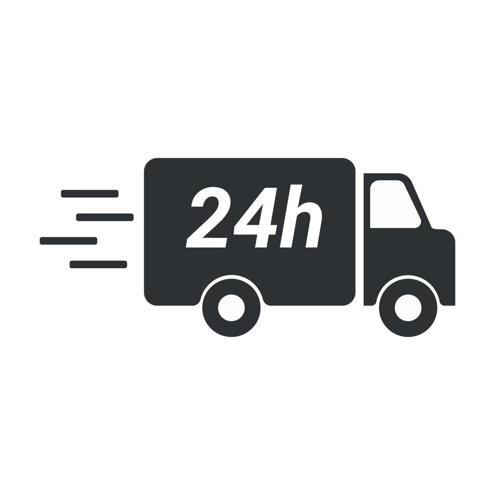 Home delivery 24 truck vector