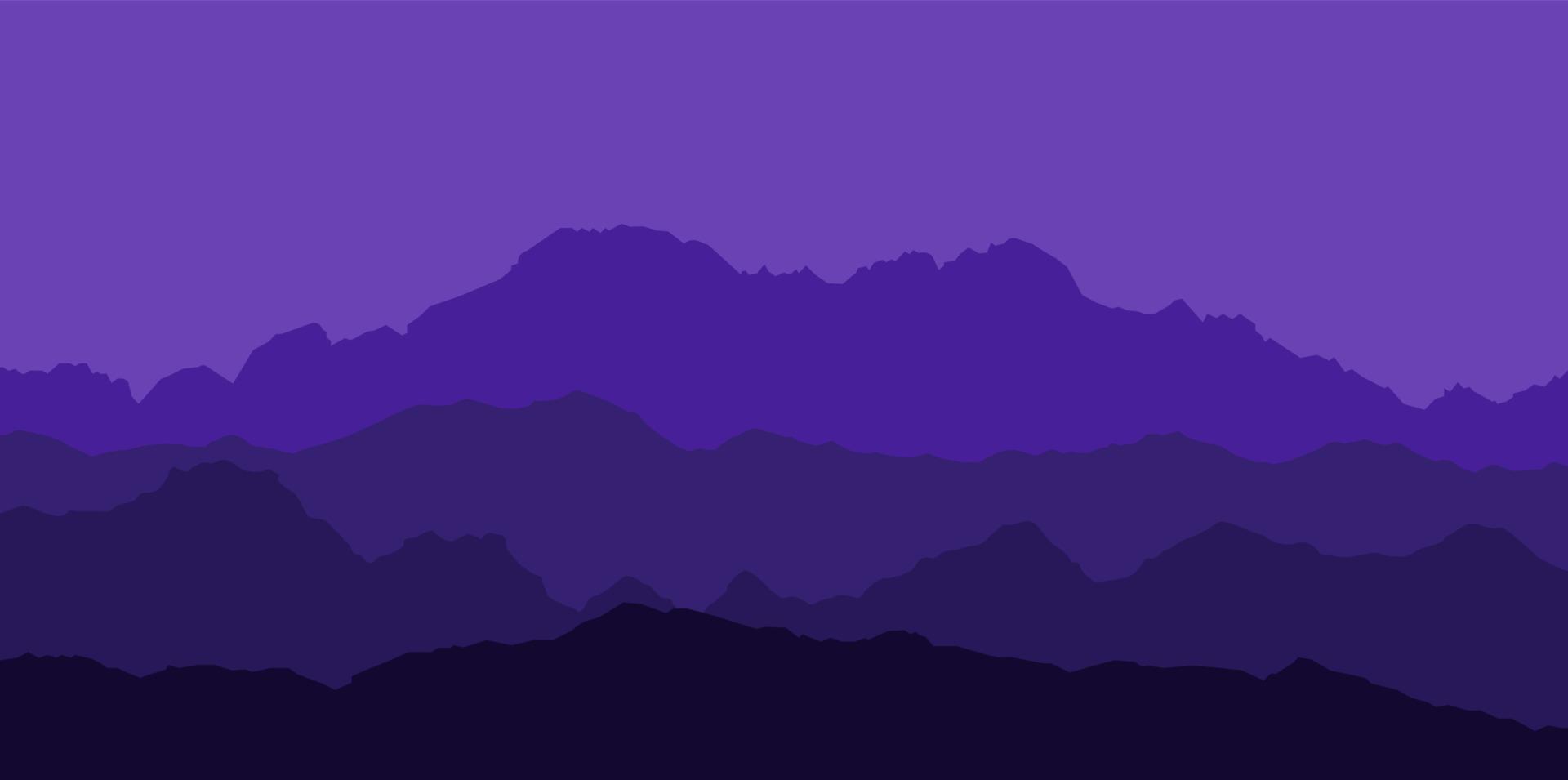 panoramic view of the mountain landscape vector