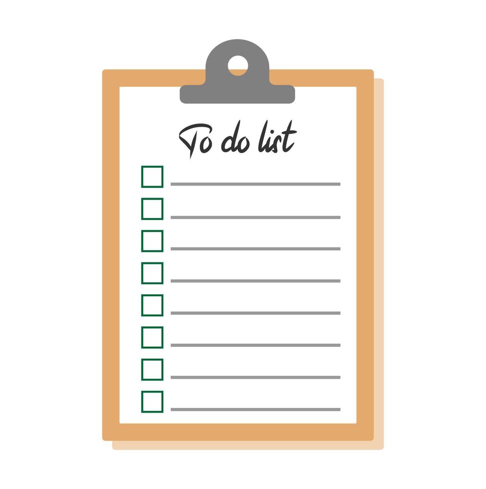 To do list icon with hand drawn text vector