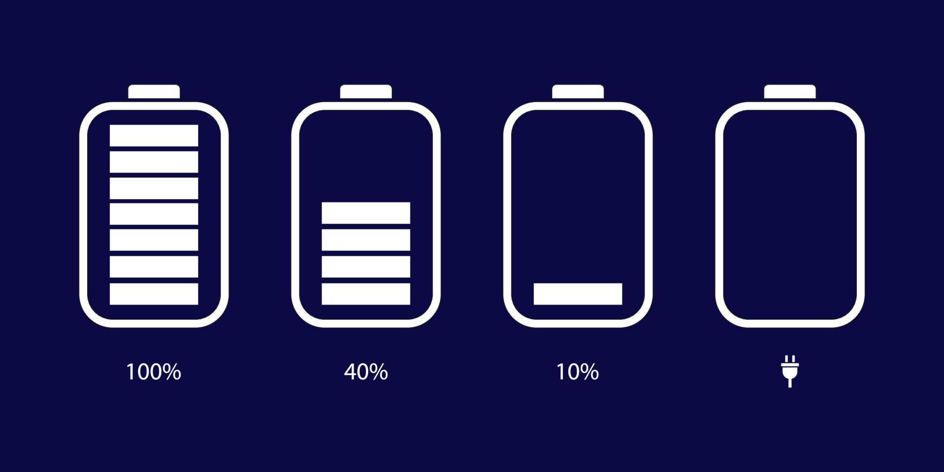 Battery charge level vector
