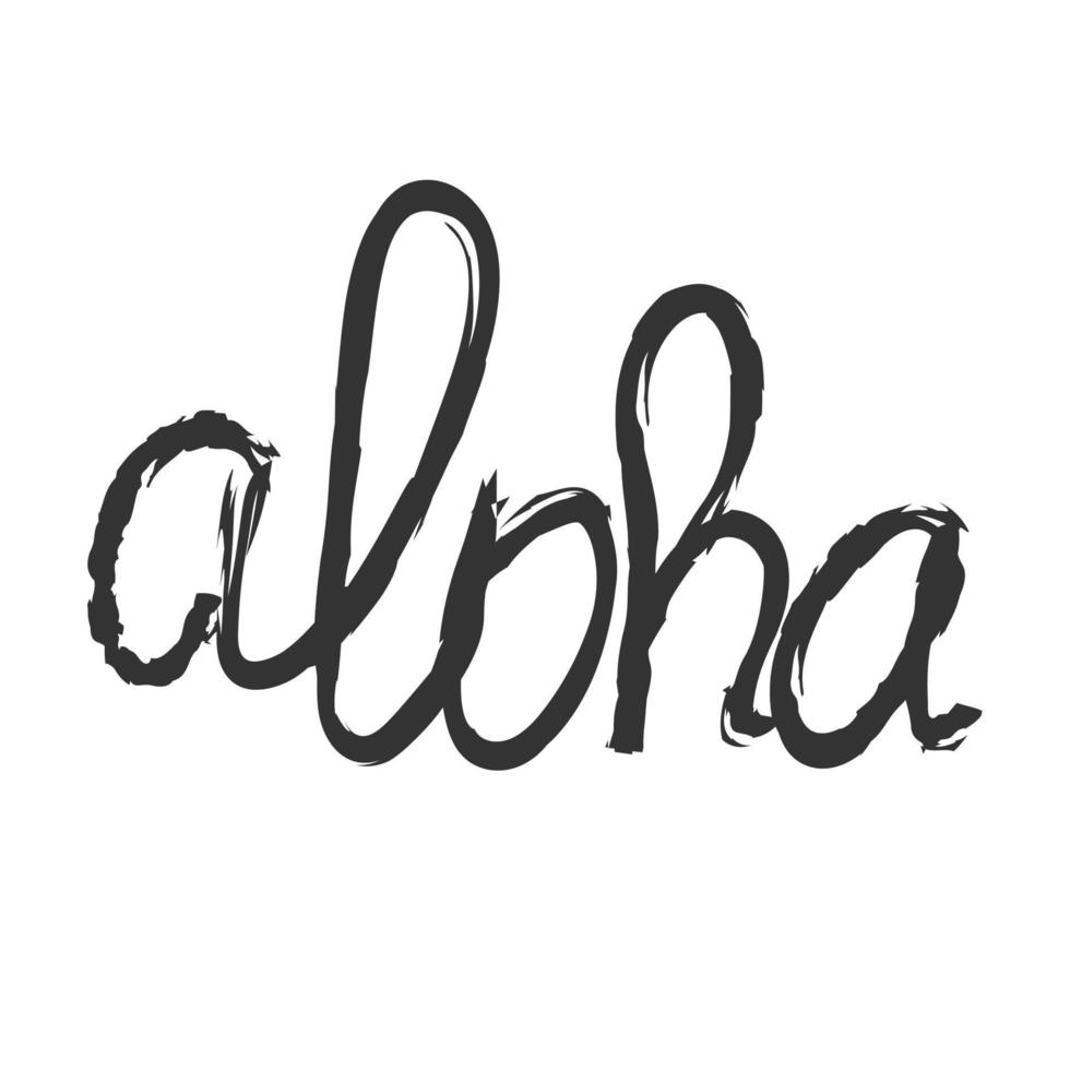Aloha brush writing vector