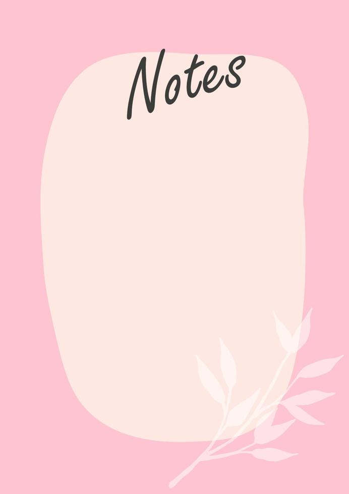 Trendy minimal planner in pastel colors vector