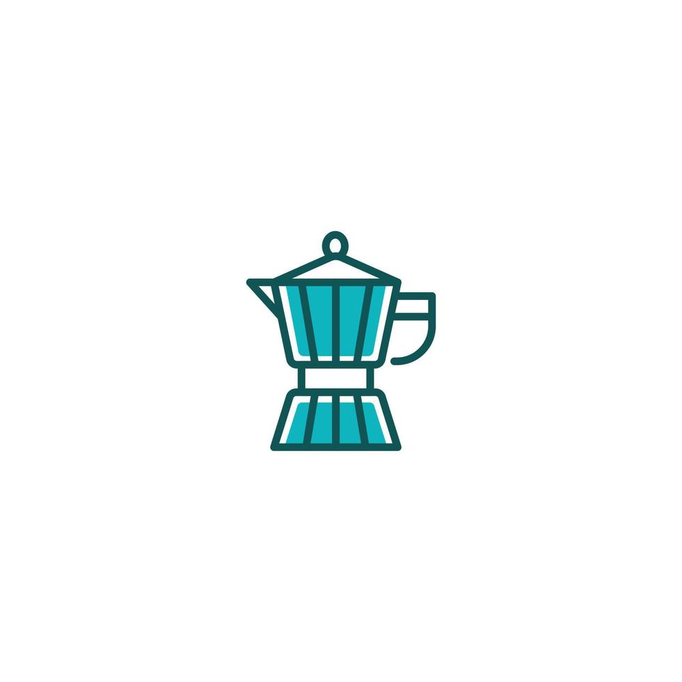 Moka pot line icon. linear style sign for mobile concept and web design. Outline vector icon. Symbol, logo illustration. Vector graphic