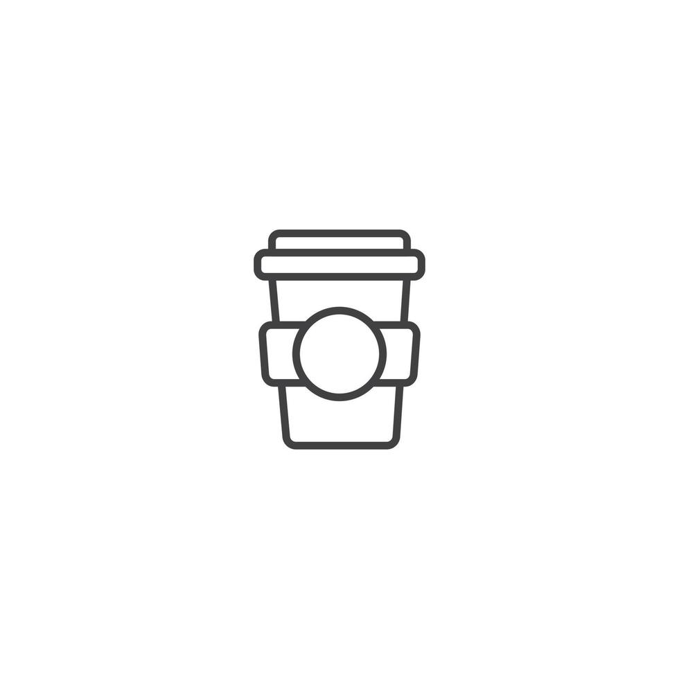 icono de línea de vaso de papel. signo de estilo lineal para concepto móvil y diseño web. icono de vector de contorno. símbolo, ilustración de logotipo. gráfico vectorial