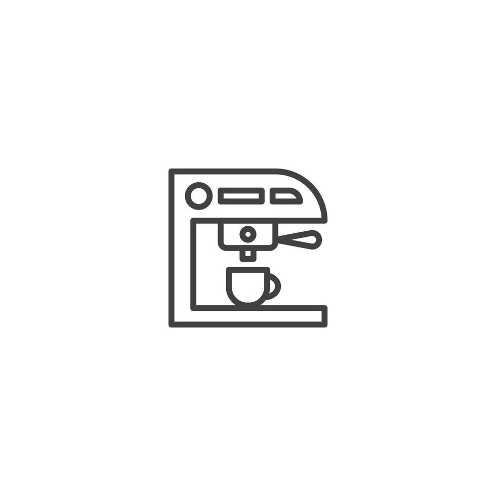 Coffee machine espresso machine line icon. linear style sign for mobile concept and web design. Outline vector icon. Symbol, logo illustration. Vector graphic