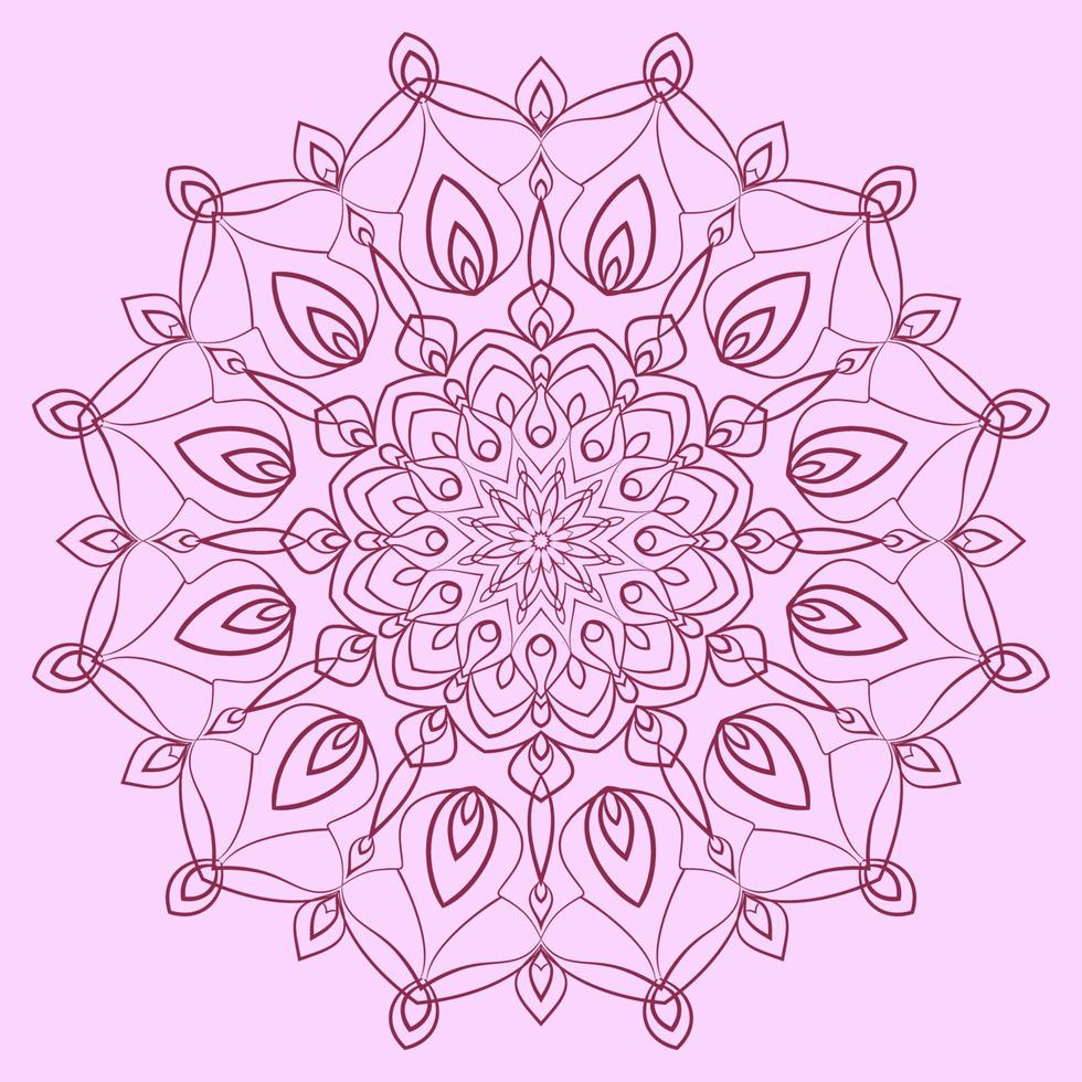 abstract mandala art with youth and soft color circular decoration for web or print vector design element