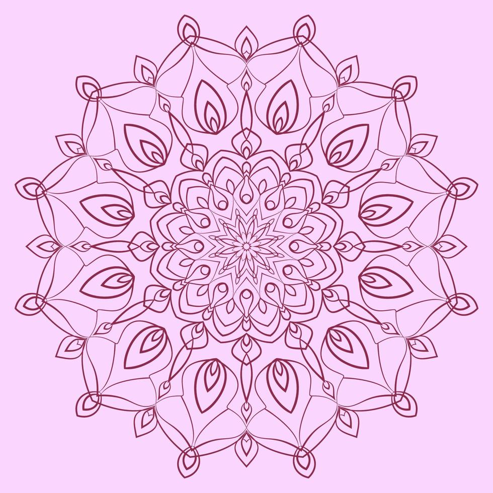 arte de mandala abstracto con decoración circular de color suave y juvenil para web o elemento de diseño de vector de impresión