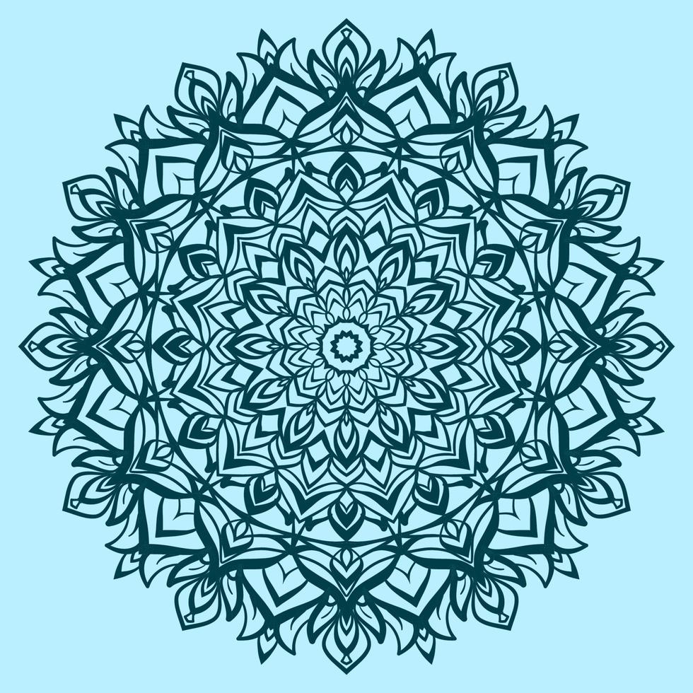 mindful abstract mandala art with soft and youth color decoration vector design