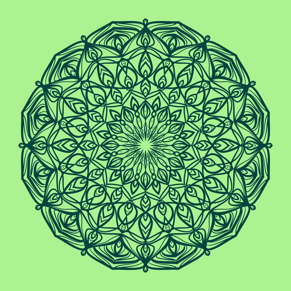 arte de mandala abstracto con decoración circular de color suave y juvenil para web o elemento de diseño de vector de impresión