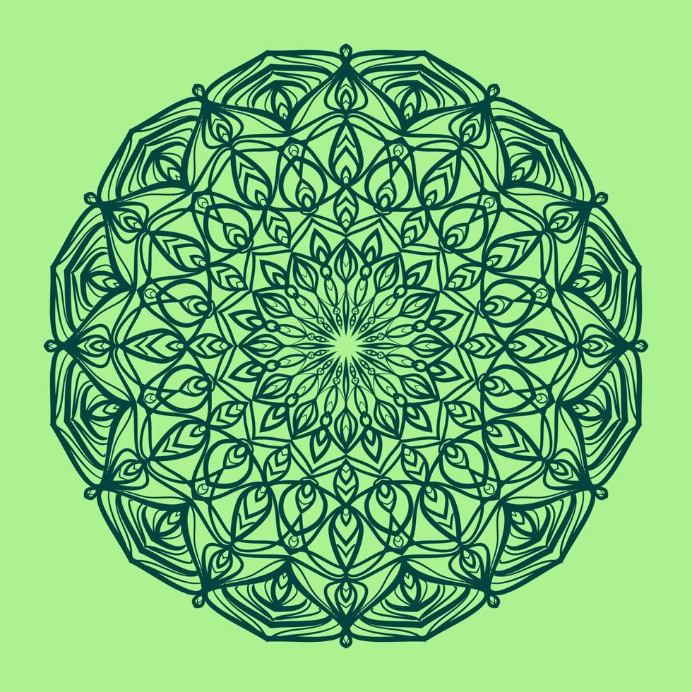 abstract mandala art with youth and soft color circular decoration for web or print vector design element