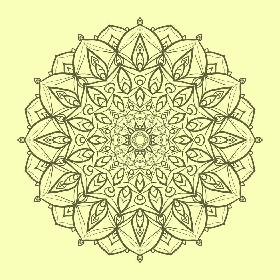 arte de mandala abstracto con decoración circular de color suave y juvenil para web o elemento de diseño de vector de impresión