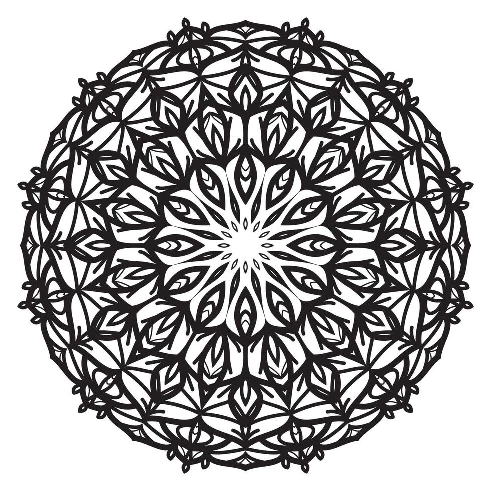 abstract mandala art outline circular basic design spiritual vector decoration