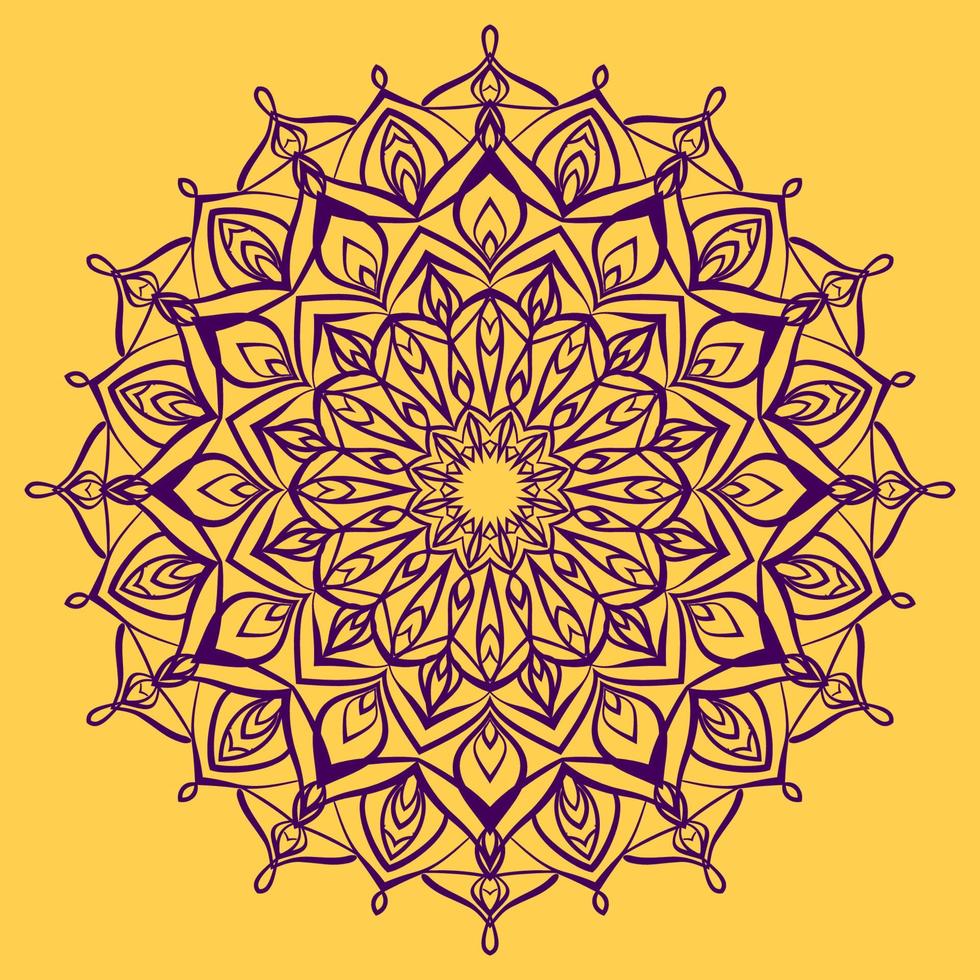 abstract mandala art circular motif design round traditional ornament for web or print vector element