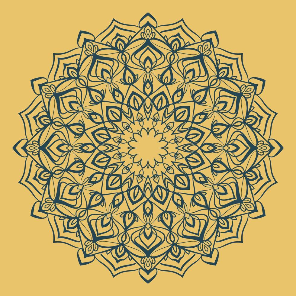 abstract mandala art circular motif design round traditional ornament for web or print vector element