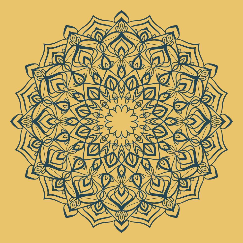 abstract mandala art circular motif design round traditional ornament for web or print vector element