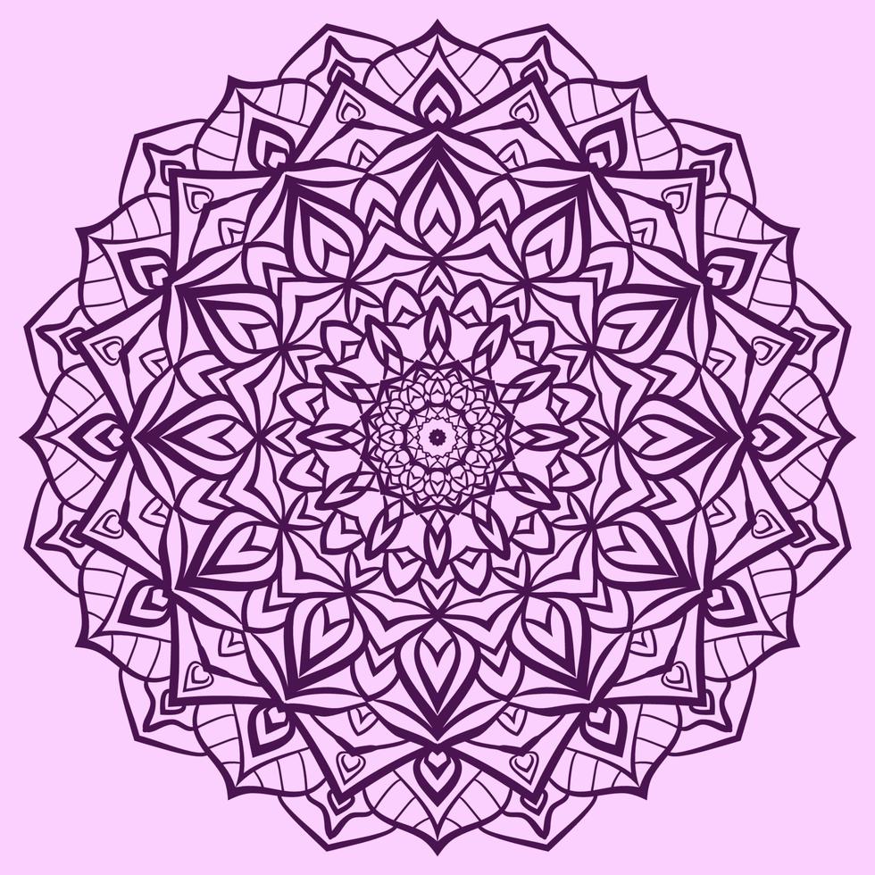 mandala vector art pattern. traditional round lace decoration. circular design element
