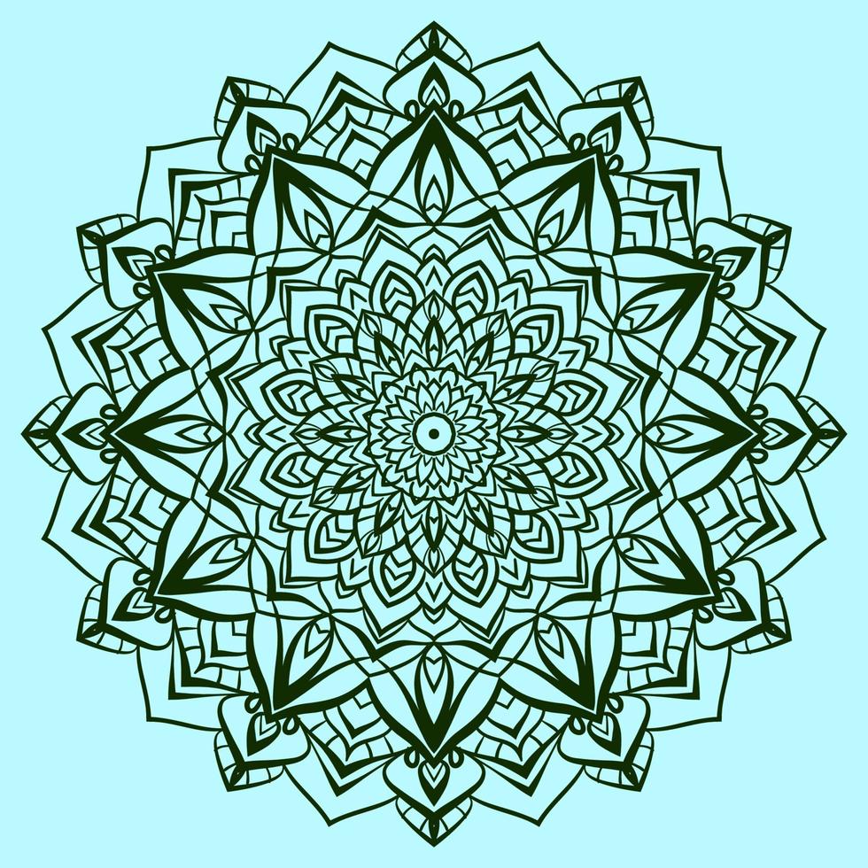 mandala vector art pattern. traditional round lace decoration. circular design element
