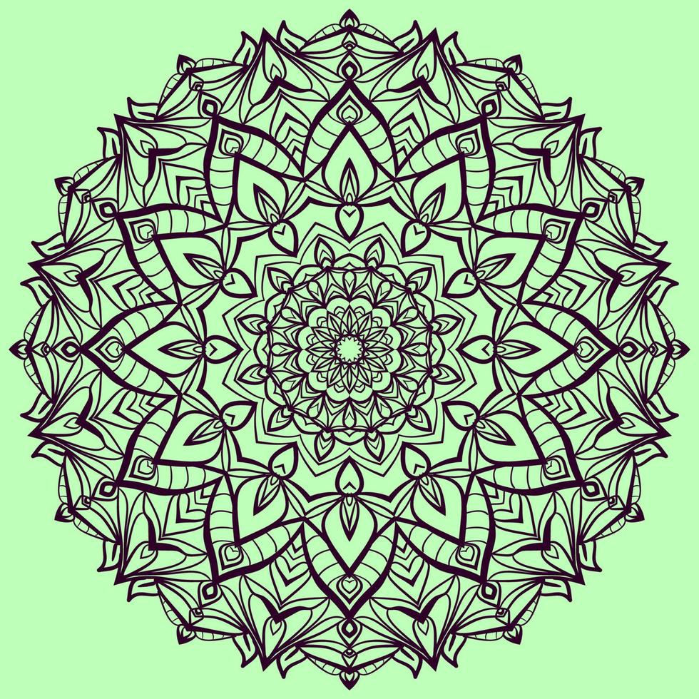 mandala vector art pattern. traditional round lace decoration. circular design element