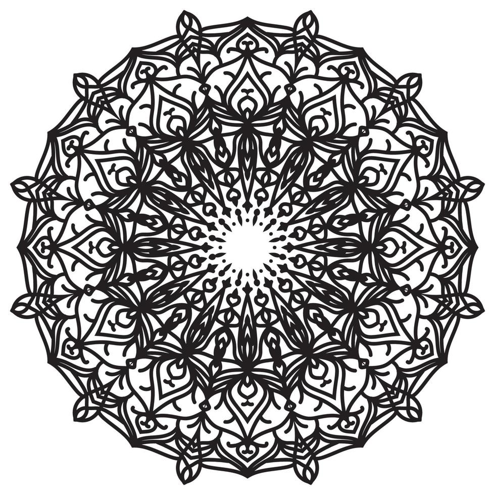 abstract mandala art outline circular basic design spiritual vector decoration