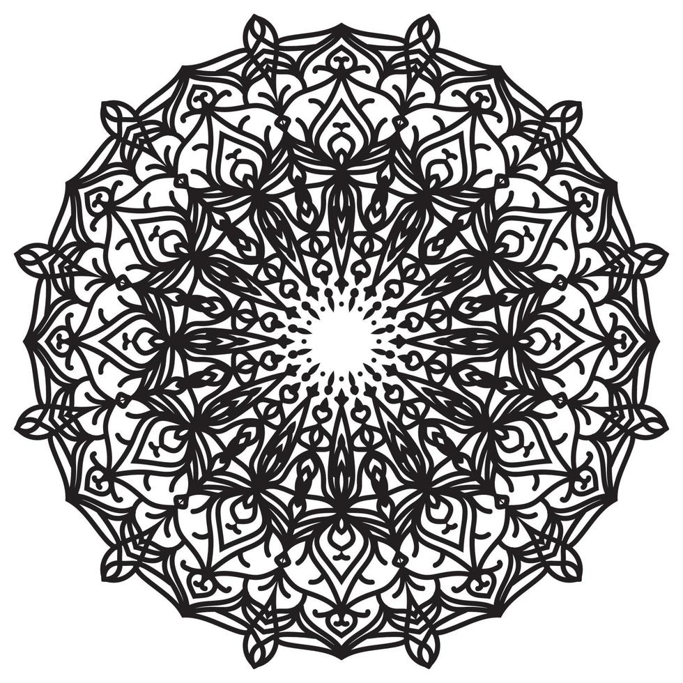 abstract mandala art outline circular basic design spiritual vector decoration