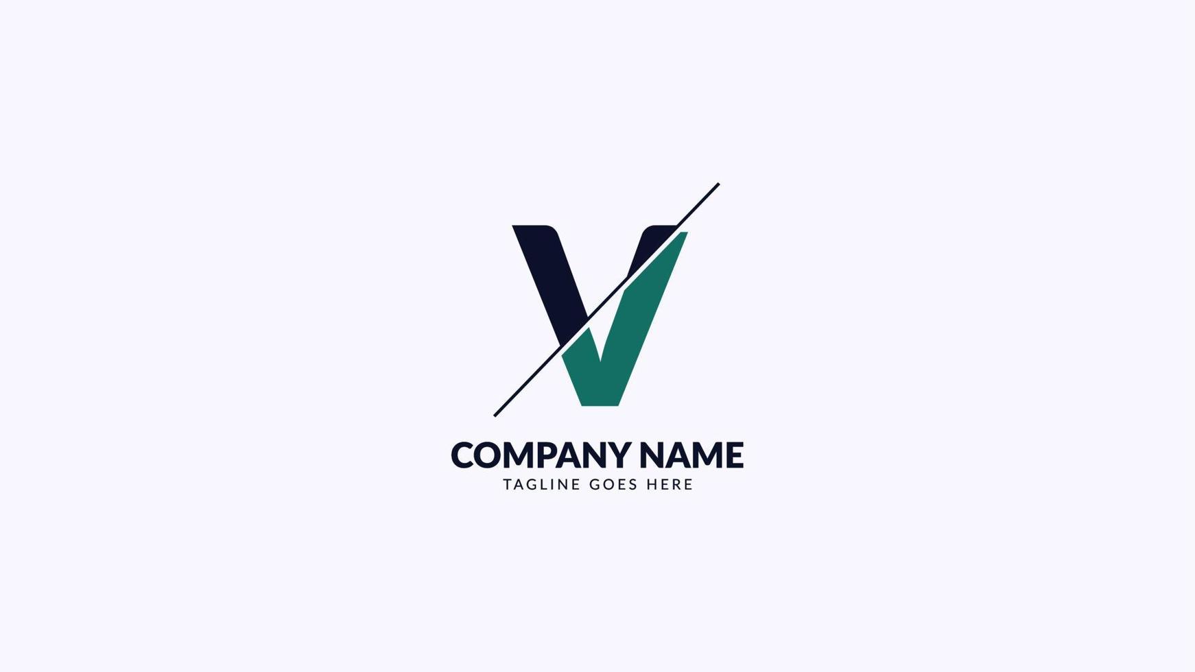 letra v en rodajas diseño de vector de logotipo corporativo y financiero profesional