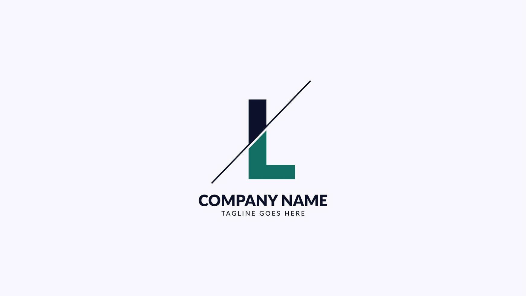 letter L sliced professional corporate and finance logo vector design