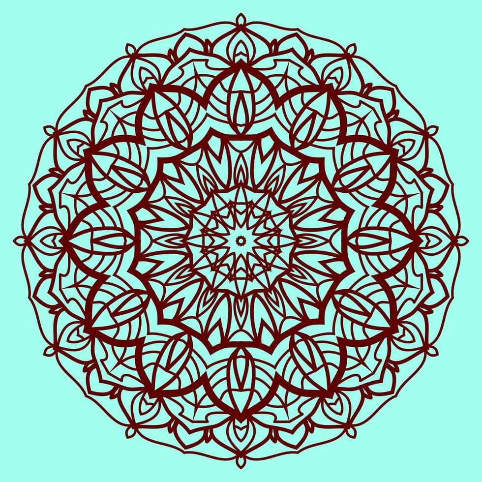 mandala vector art pattern. traditional round lace decoration. circular design element